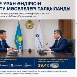 Қызылордада уран өндірісін дамыту мәселелері талқыланды